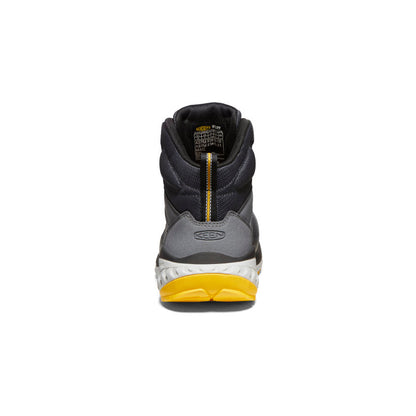 Keen Men's Arvada Mid Work Sneaker (Carbon Toe) Black/Keen Yellow