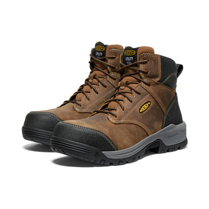 Keen Men's Evanston 6" ESD Boot (Carbon Toe) Bison/Black