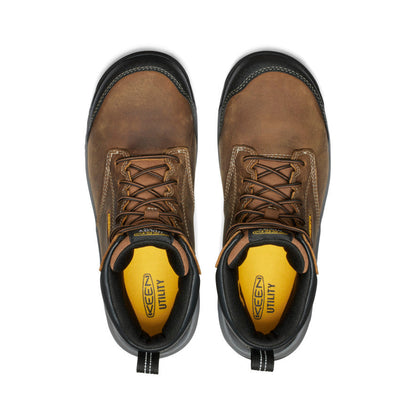 Keen Men's Evanston 6" ESD Boot (Carbon Toe) Bison/Black