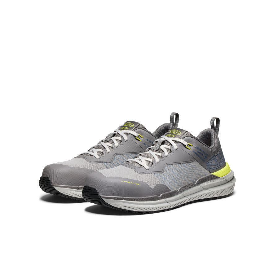Keen Men's Speedworks ESD Work Sneaker (Carbon Toe) Steel Grey/Vintage Indigo