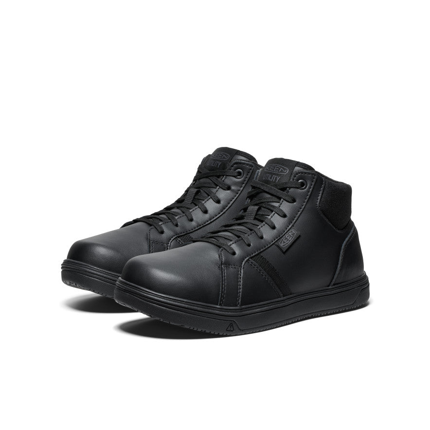Keen Men's PTC Kenton Mid Work Shoe (Soft Toe) Black/Black