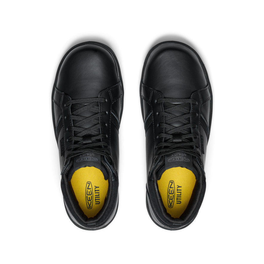Keen Men's PTC Kenton Mid Work Shoe (Soft Toe) Black/Black