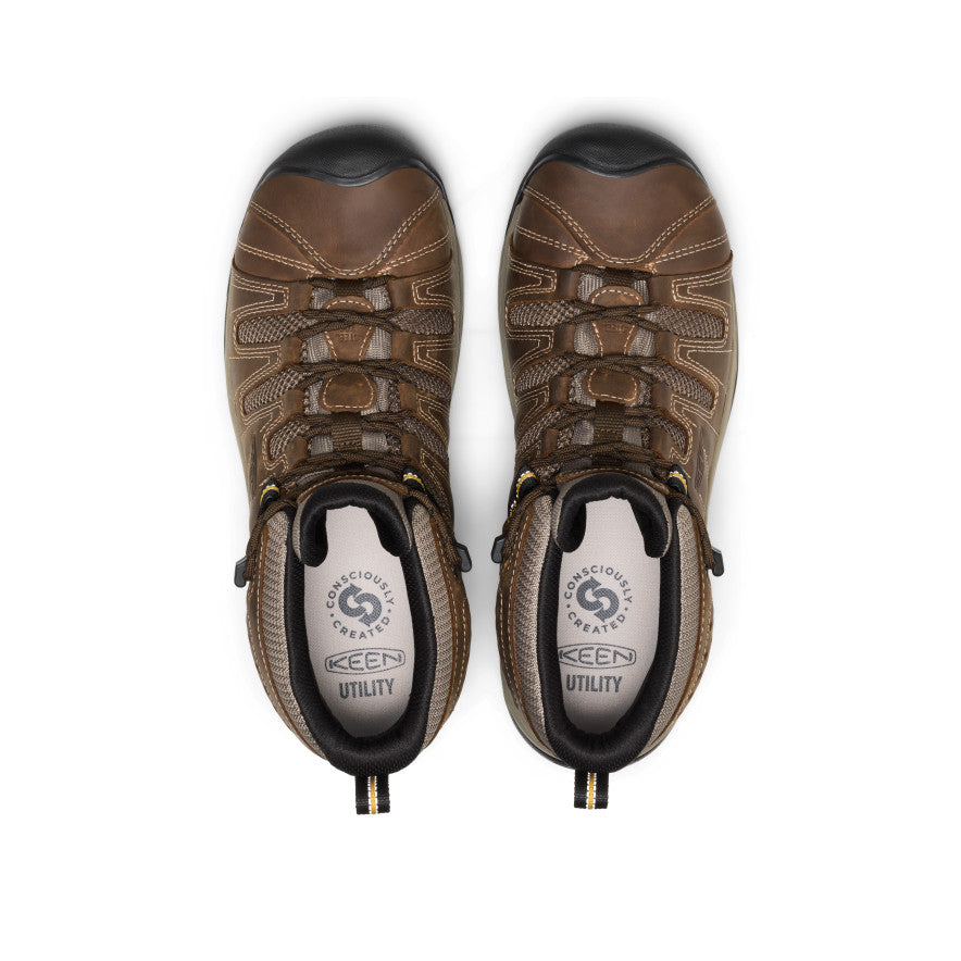 Keen Men's Flint II Boot (Steel Toe) Cascade Brown/Golden Rod