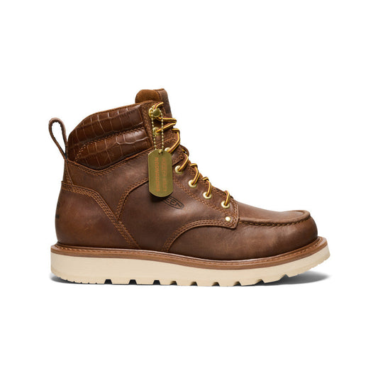 Keen Men's Cincinnati 6" Boot (Soft Toe) x Noon Goons  Leather Brown/Off White