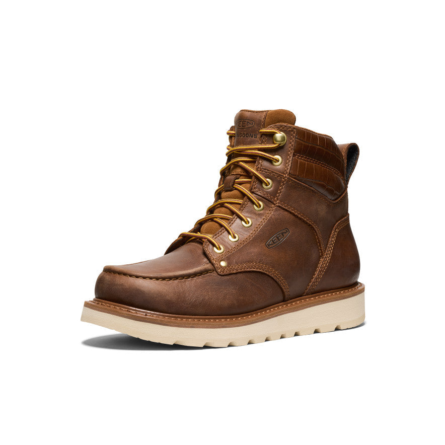 Keen Men's Cincinnati 6" Boot (Soft Toe) x Noon Goons  Leather Brown/Off White