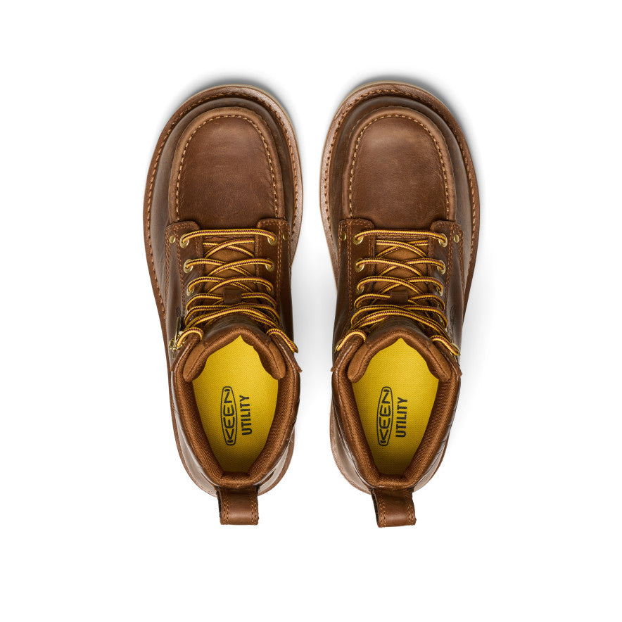 Keen Men's Cincinnati 6" Boot (Soft Toe) x Noon Goons  Leather Brown/Off White