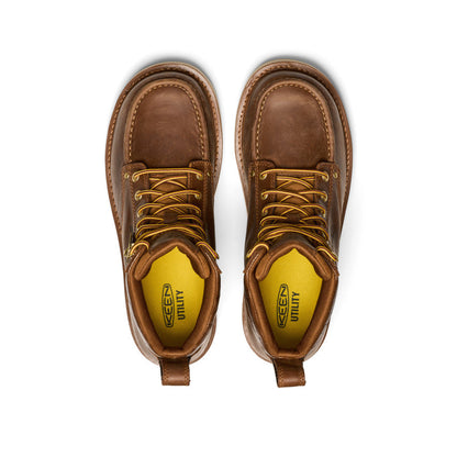 Keen Men's Cincinnati 6" Boot (Soft Toe) x Noon Goons  Leather Brown/Off White