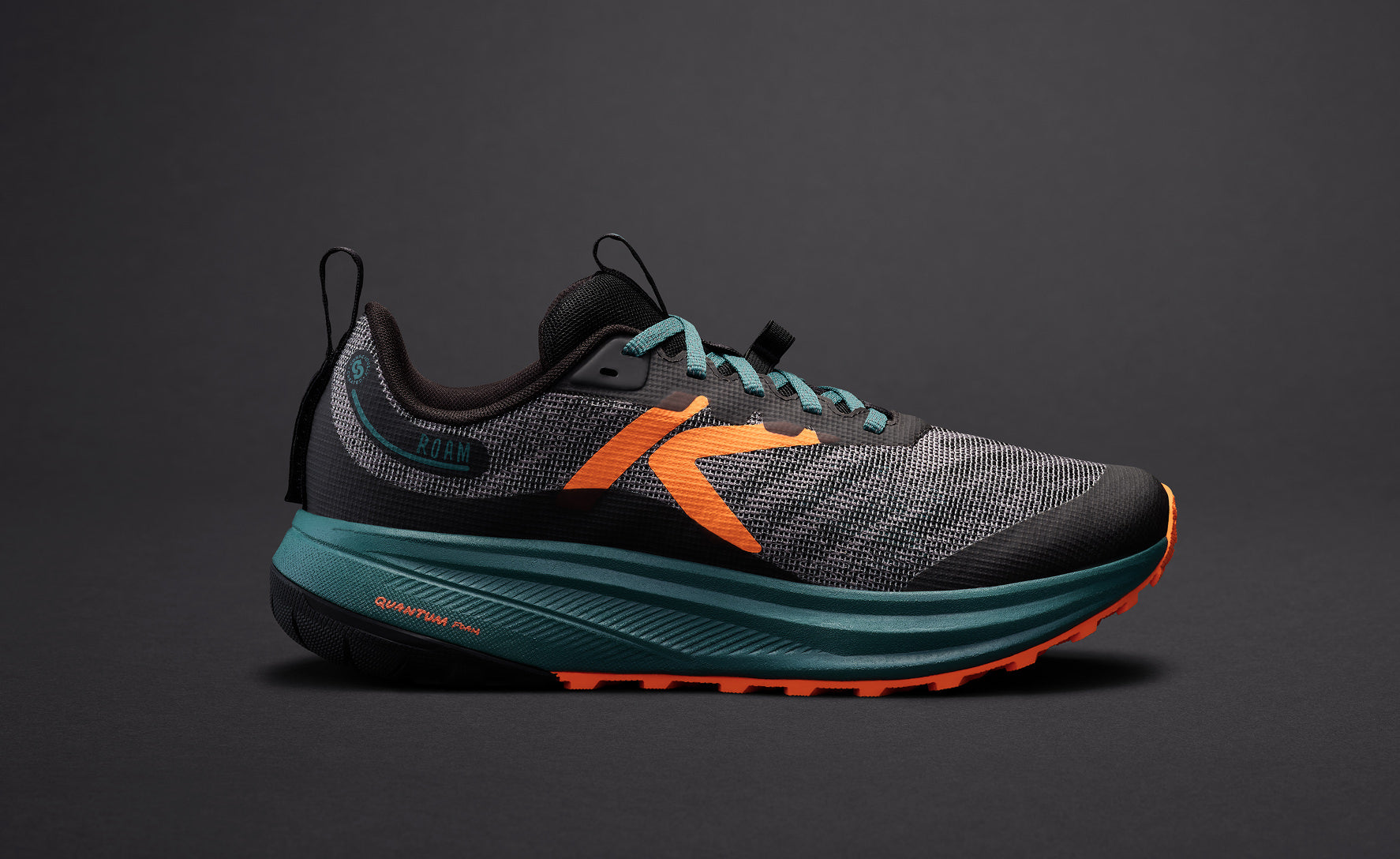 Keen Men's Roam Trail Running Shoe Black/Orange Peel