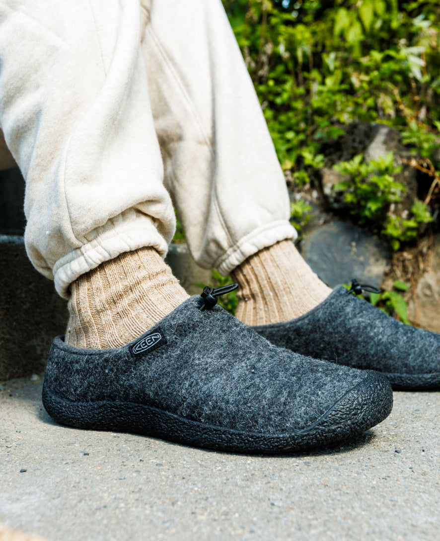 Keen Men's Howser III Slide Charcoal Grey Felt/Black
