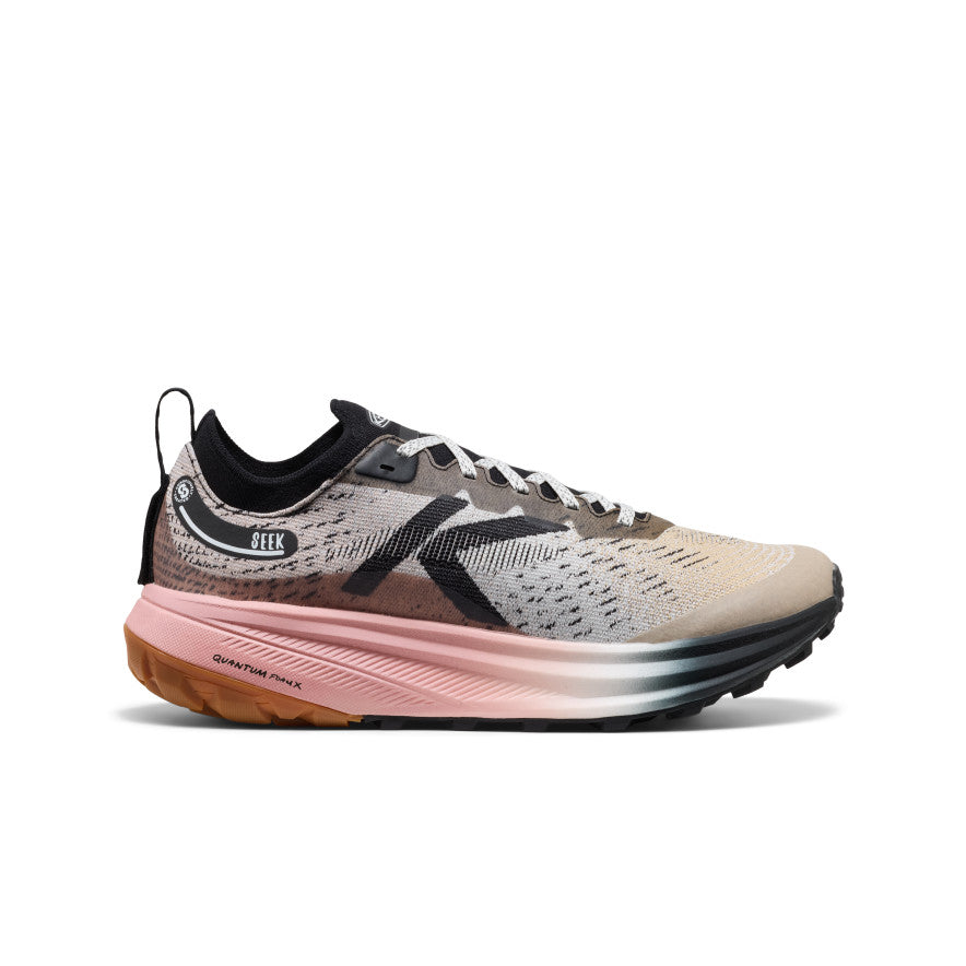 Keen Men's Seek Trail Running Shoe Black/Sunset Sand