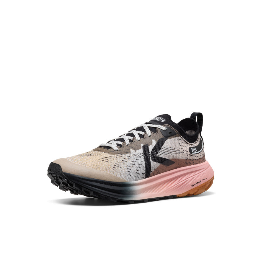 Keen Men's Seek Trail Running Shoe Black/Sunset Sand