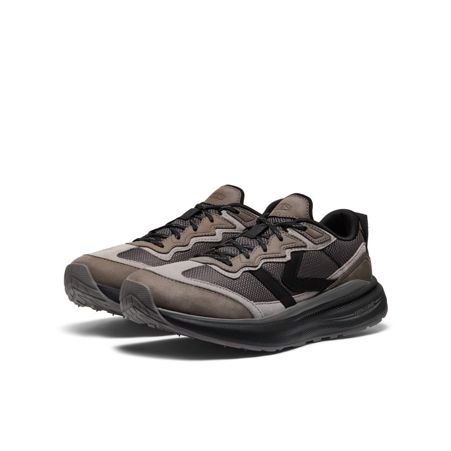 Keen Men's WK500 Leather Walking Shoe Steel Grey/Black