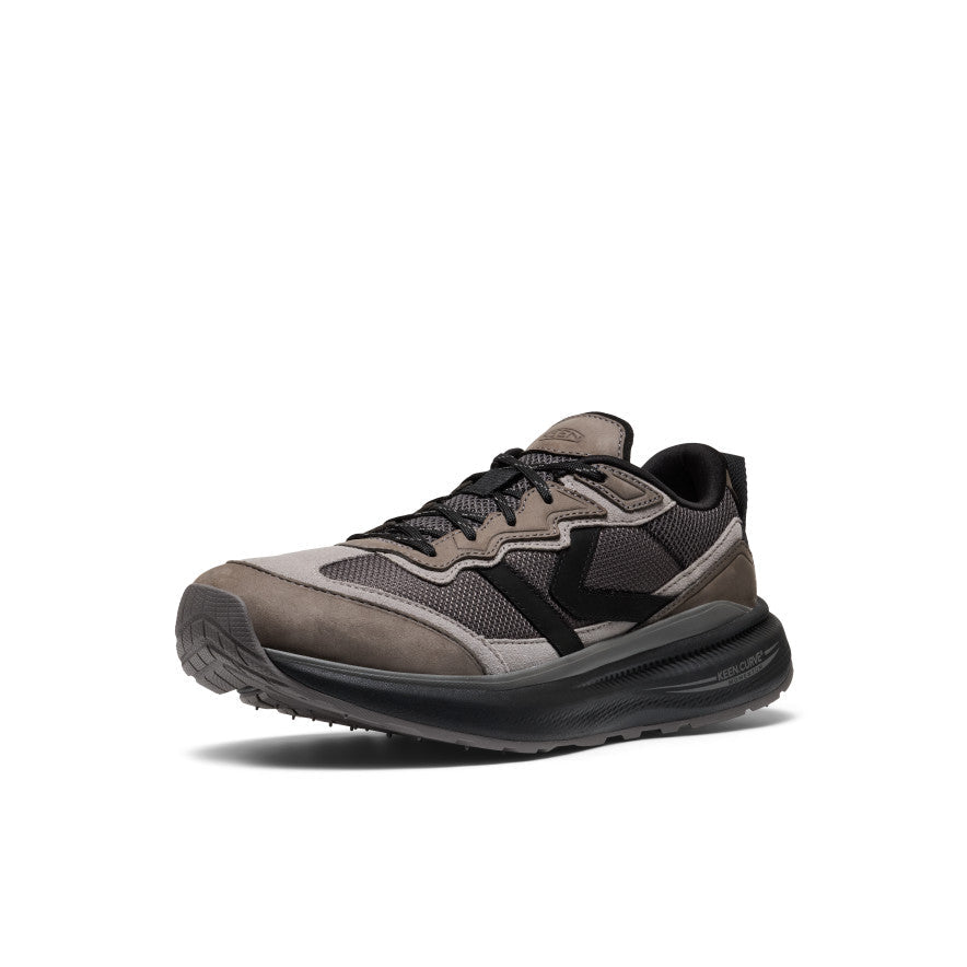 Keen Men's WK500 Leather Walking Shoe Steel Grey/Black