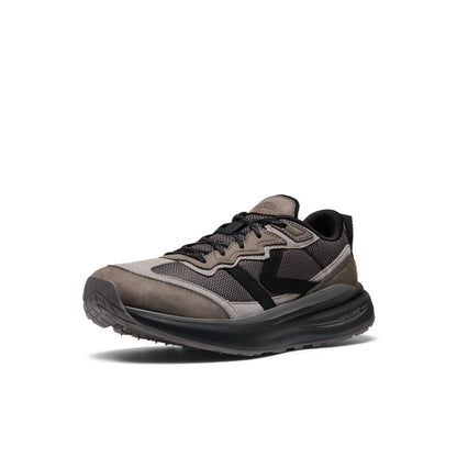 Keen Men's WK500 Leather Walking Shoe Steel Grey/Black