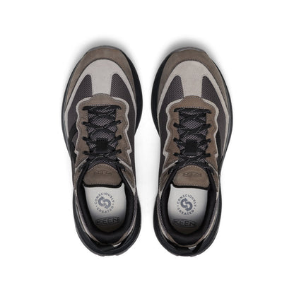 Keen Men's WK500 Leather Walking Shoe Steel Grey/Black