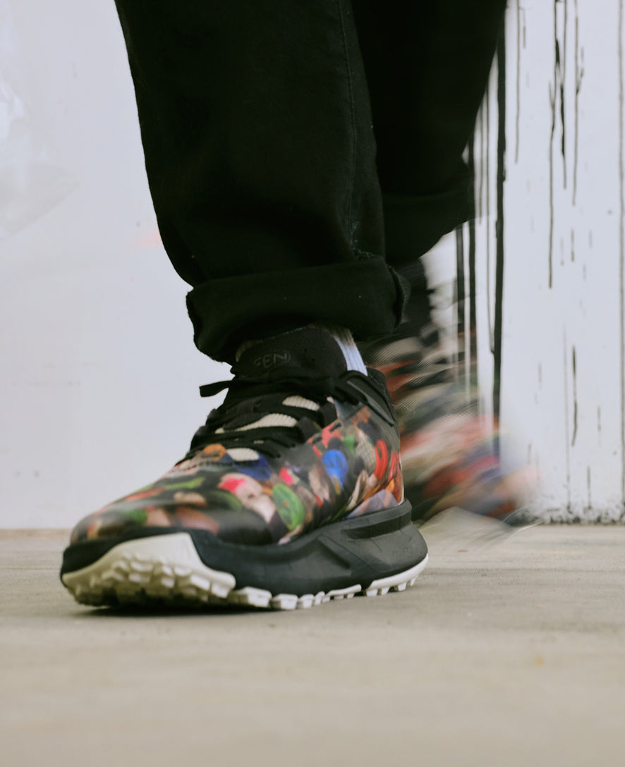 Keen Men's 450 Dirt Hiking Shoe x Ultra Heavy & Palm Graphics Multi/Black