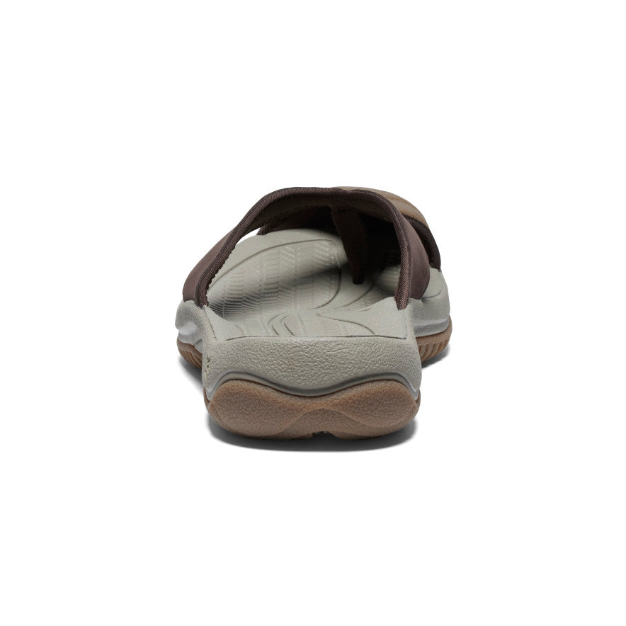Keen Men's Waimea Leather Flip-Flop Java/Plaza Taupe