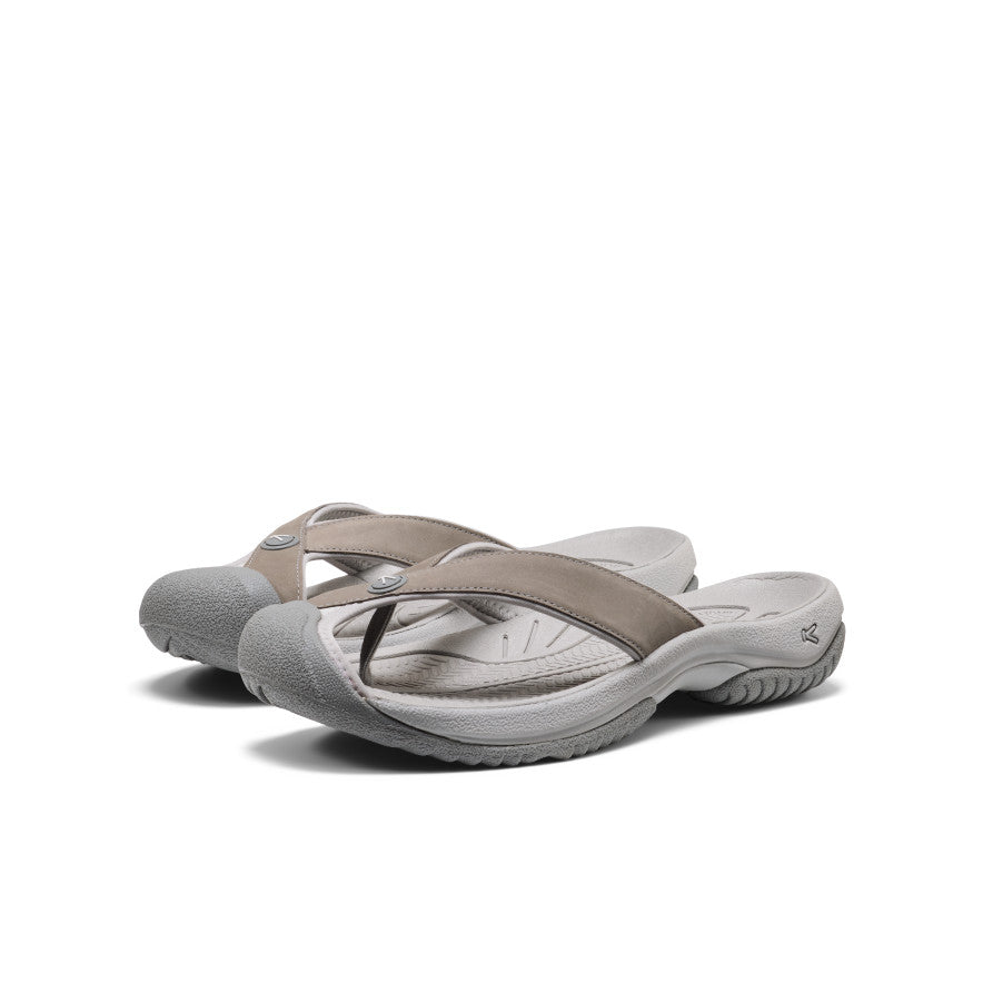 Keen Men's Waimea Leather Flip-Flop Monochrome/Steel Grey
