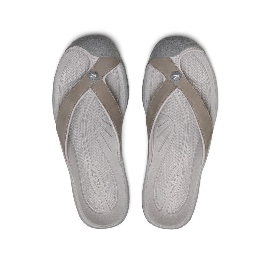Keen Men's Waimea Leather Flip-Flop Monochrome/Steel Grey