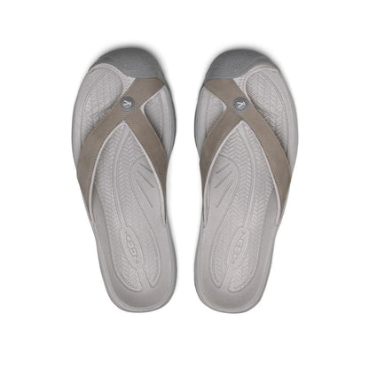 Keen Men's Waimea Leather Flip-Flop Monochrome/Steel Grey