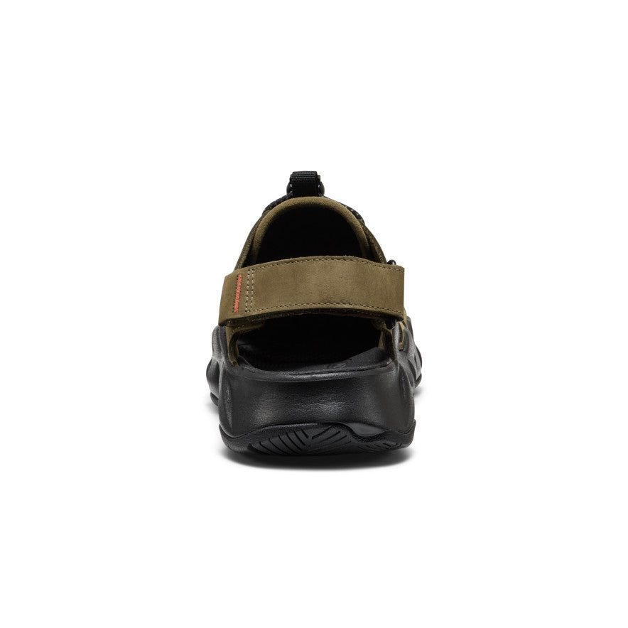 Keen Men's Hyperport Fisherman Leather Sandal Dark Olive/Black