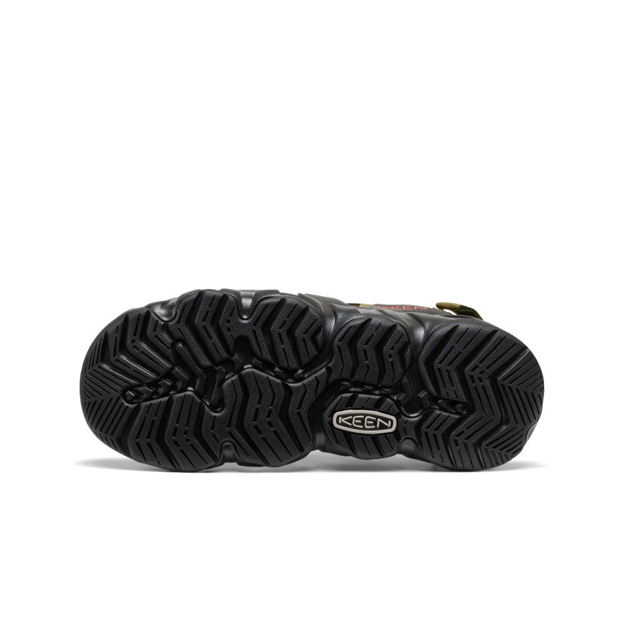 Keen Men's Hyperport Fisherman Leather Sandal Dark Olive/Black