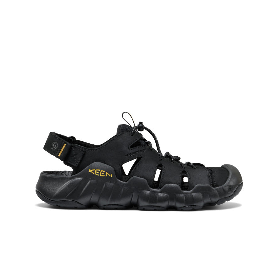 Keen Men's Hyperport Fisherman Leather Sandal Black/Keen Yellow