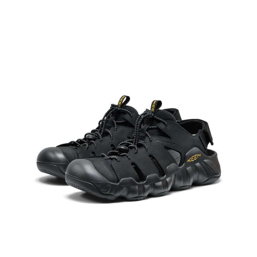 Keen Men's Hyperport Fisherman Leather Sandal Black/Keen Yellow