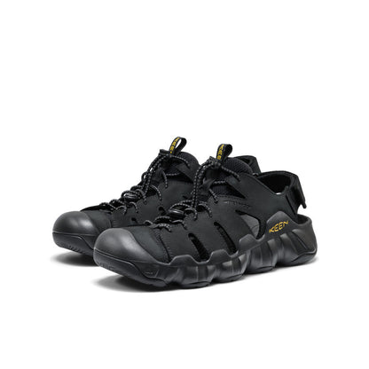 Keen Men's Hyperport Fisherman Leather Sandal Black/Keen Yellow