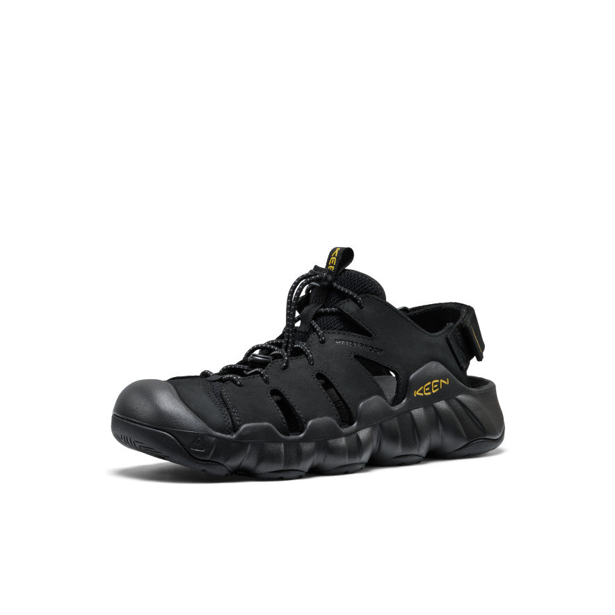 Keen Men's Hyperport Fisherman Leather Sandal Black/Keen Yellow