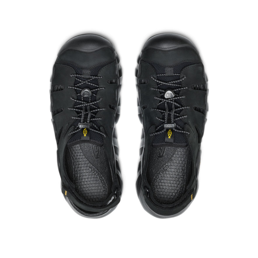 Keen Men's Hyperport Fisherman Leather Sandal Black/Keen Yellow