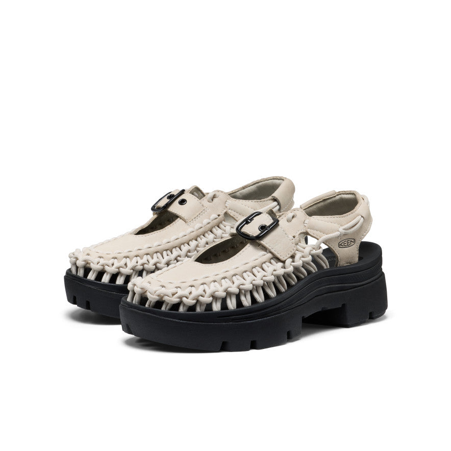 Keen All Gender UNEEK PLT Mary Jane Sneaker Birch Smooth Lea