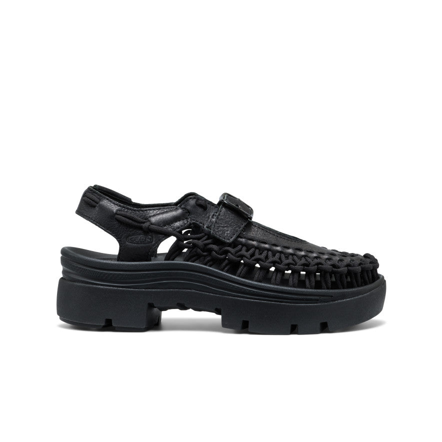 Keen All Gender UNEEK PLT Mary Jane Sneaker Black Smooth Lea