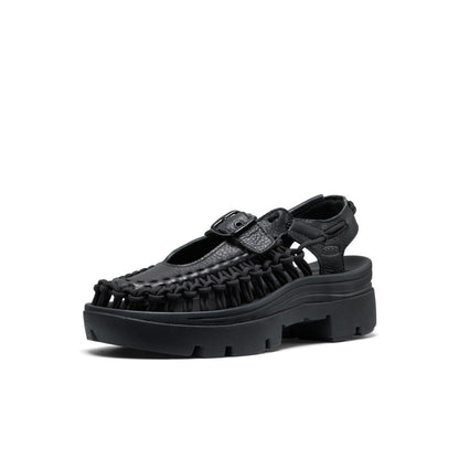 Keen All Gender UNEEK PLT Mary Jane Sneaker Black Smooth Lea