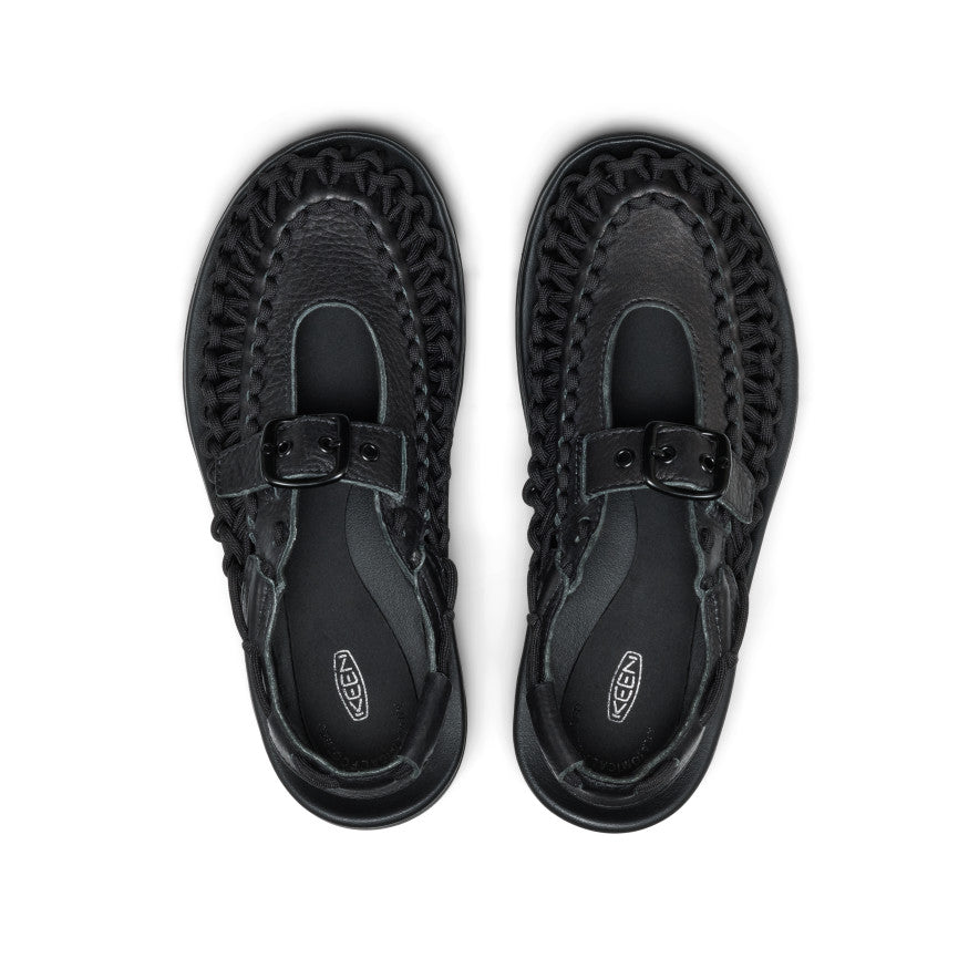 Keen All Gender UNEEK PLT Mary Jane Sneaker Black Smooth Lea