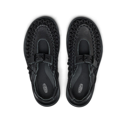 Keen All Gender UNEEK PLT Mary Jane Sneaker Black Smooth Lea