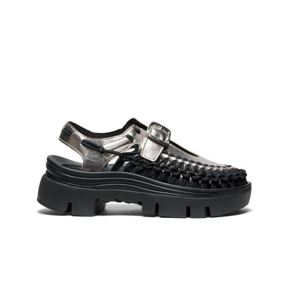 Keen All Gender UNEEK PLT Mary Jane Sneaker Silver/Black