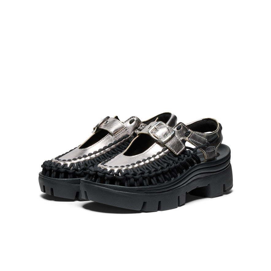 Keen All Gender UNEEK PLT Mary Jane Sneaker Silver/Black