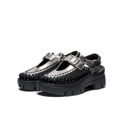 Keen All Gender UNEEK PLT Mary Jane Sneaker Silver/Black