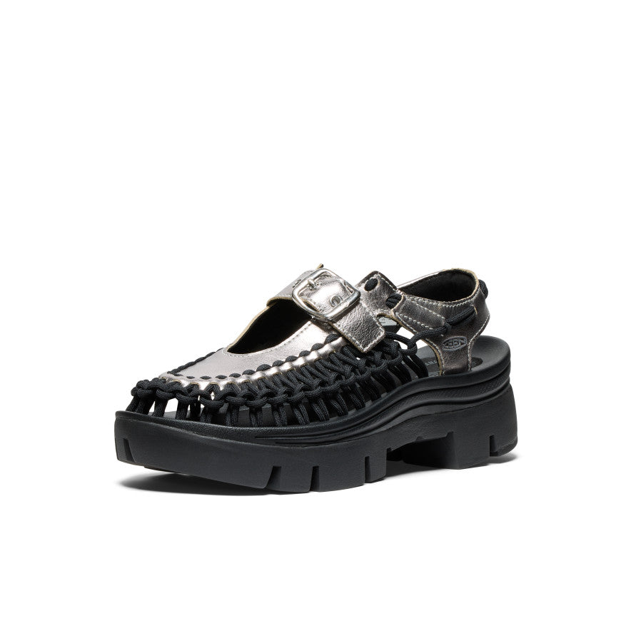 Keen All Gender UNEEK PLT Mary Jane Sneaker Silver/Black