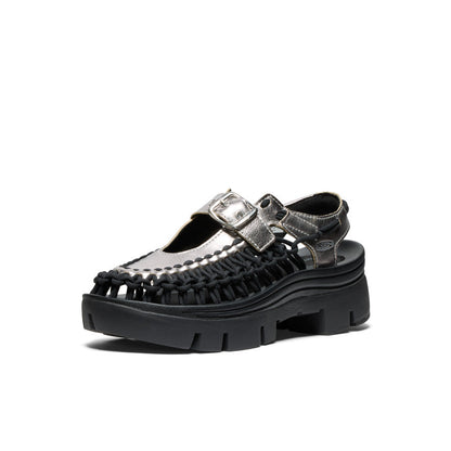 Keen All Gender UNEEK PLT Mary Jane Sneaker Silver/Black