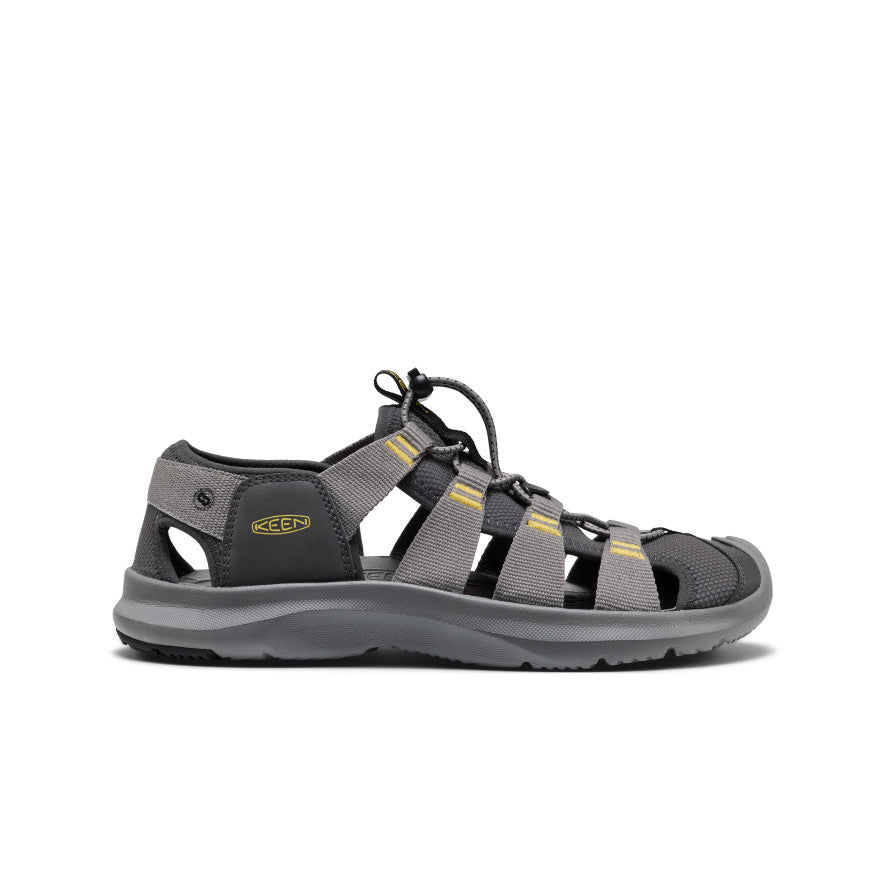 Keen Men's Seanik H2 Sandal Steel Grey/Cream Gold