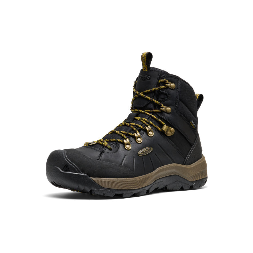 Keen Men's Revel IV Polar Waterproof Boot Black/Lemon Curry