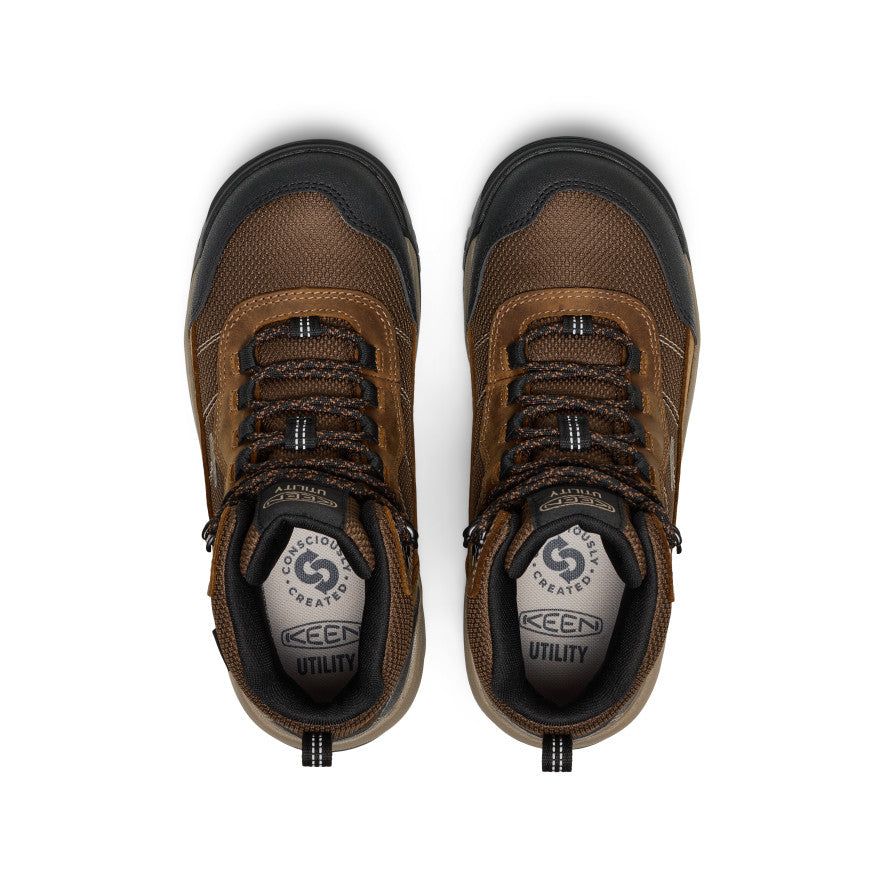 Keen Women's Skokie Waterproof Work Boot (Soft Toe) Bison/Black