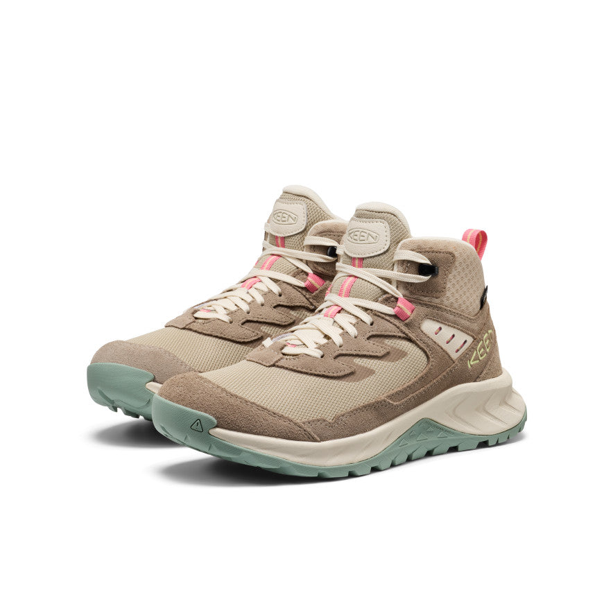 Keen Women's Hightrail Waterproof Hiking Boot Brindle/Pink Lemonade