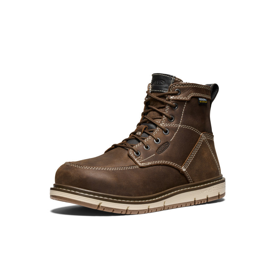 Keen Women's San Jose 6" Waterproof Boot (Aluminum Toe) Cascade Brown/Gum