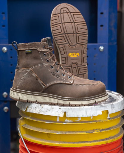 Keen Women's San Jose 6" Waterproof Boot (Aluminum Toe) Cascade Brown/Gum