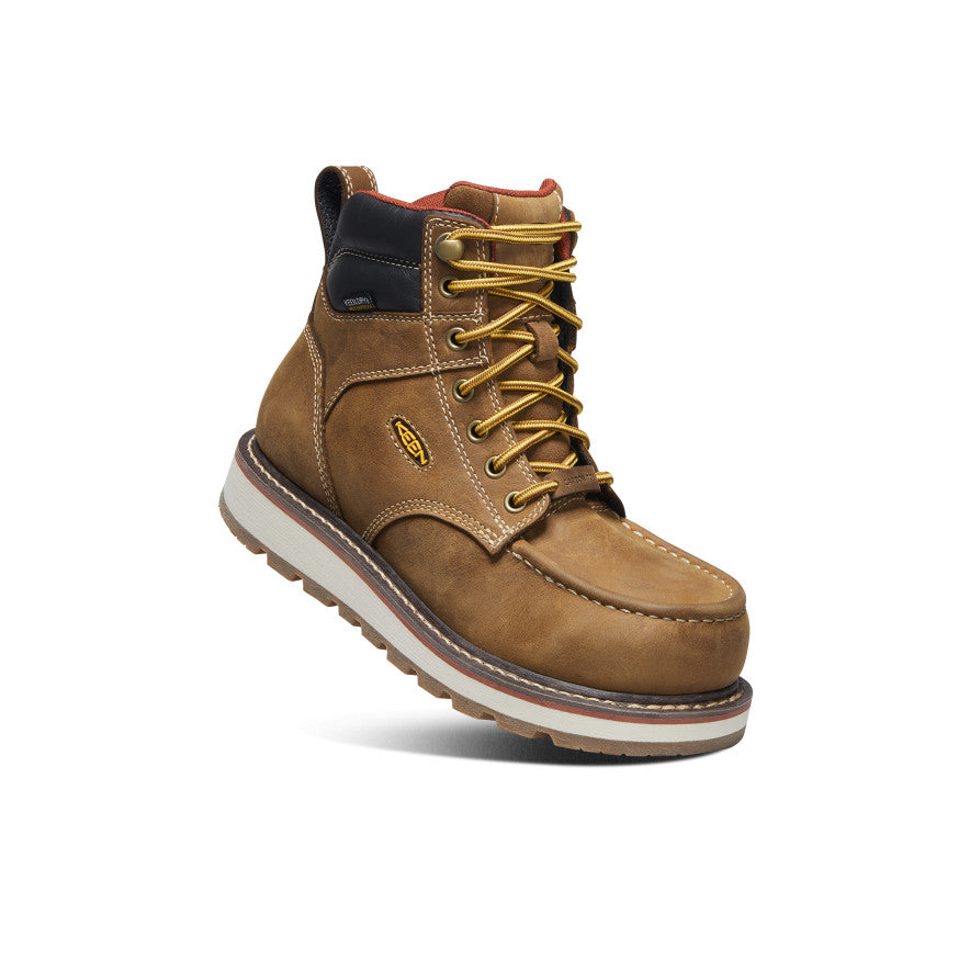 Keen Women's Cincinnati 6" Waterproof Boot (Carbon Toe) Belgian/Sandshell