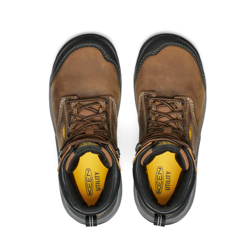 Keen Women's Evanston 6" Waterproof Boot (Carbon Toe) Bison/Black