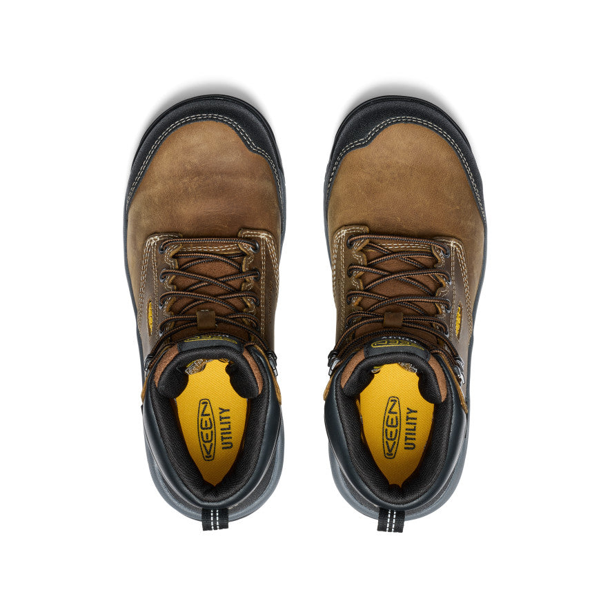 Keen Women's Evanston 6" Waterproof Boot INT MET (Carbon Toe) Bison/Black